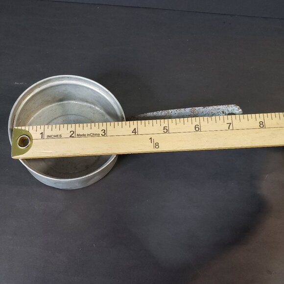 Rusty Crusty Old Vintage Small Aluminum Pot Dipper for Decor Assemblage Vignette - Picture 7 of 8